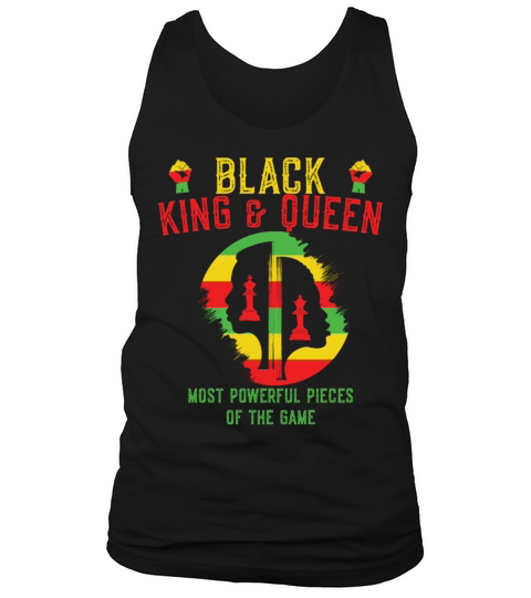 Black King and Queen Most Powerful Piece Men's Tank Top