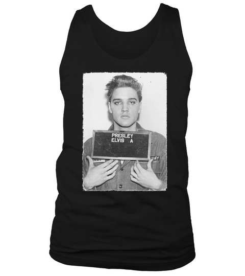 Elvis Presley Army Mug Shot Tank Top Unisex