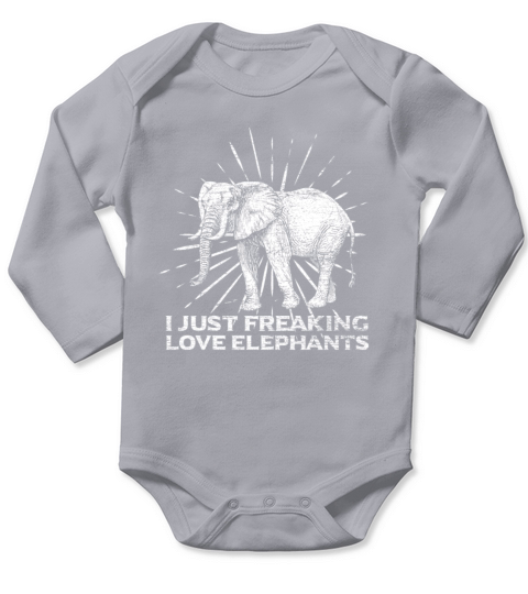 I just freaking love elephants animal rights Long Sleeve Baby One-Piece