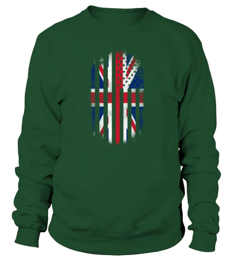 British American Flag Britain UK and USA Design Women's Sweatshirt