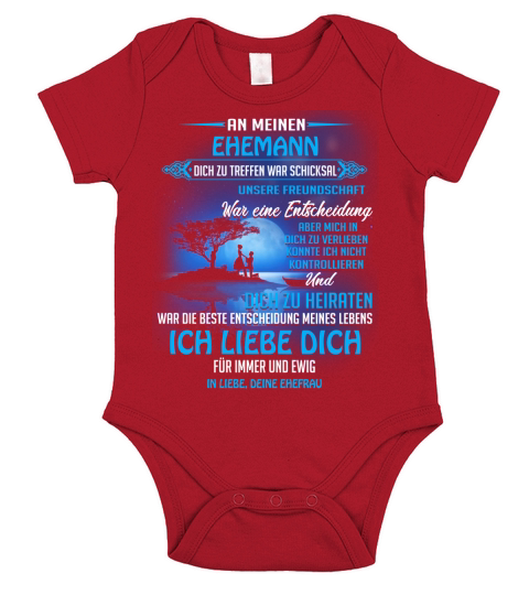 An Meinen Ehemann Short Sleeve Baby One-Piece