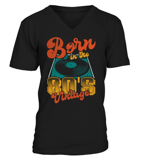 Born in the 80s 1981 40th Birthday Men's V-Neck T-shirt