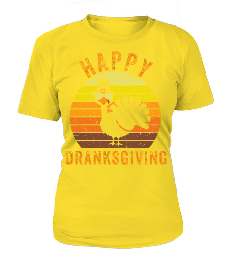 Vintage Happy Dranksgiving Drinksgiving Turkey Tha Women's T-Shirt