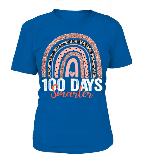 100 Days Smarter Happy 100th Day Of School Rainbow Women's T-Shirt