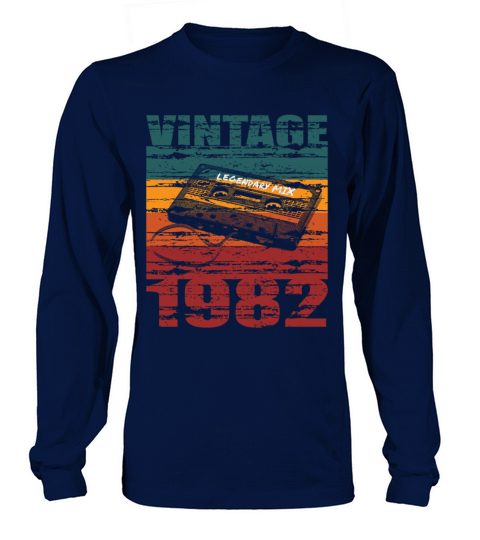 40th birthday vintage 1982 legendary mix Long sleeved Unisex