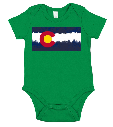 Vintage Colorful Colorado Short Sleeve Baby One-Piece