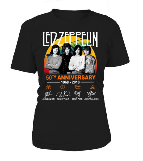 50th Anniversary Led Zeppelin 1968-2018 Signatures shirt Women's T-Shirt