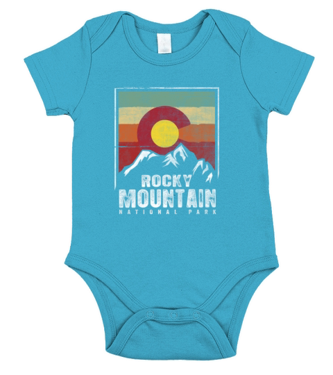 Vintage Rocky Mountain National Park Shirt Colorad Short Sleeve Baby One-Piece