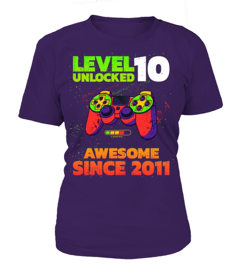 Level 10 Unlocked Awesome Since 2011 Birthday Women's T-Shirt
