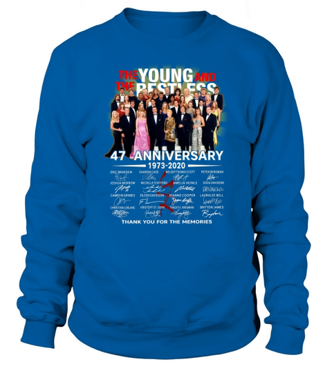 The Young And The Restless 48th anniversary 1973 2021 thank you for the memories signatures Sweatshirt Unisex