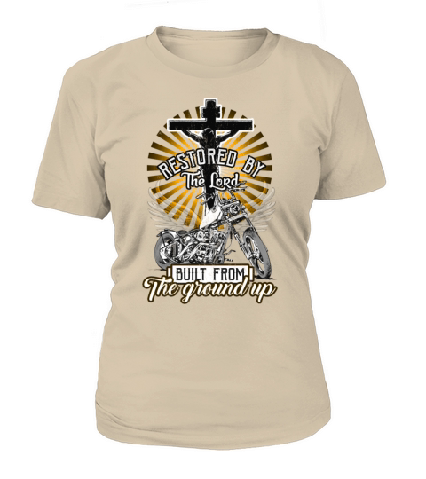 Born Again Restored By The Lord Christian Biker Women's T-Shirt