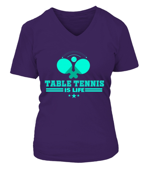Table Tennis V-neck T-Shirt Woman