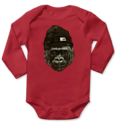 Monkey Long Sleeve Baby One-Piece