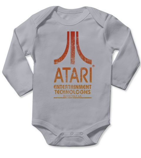 Atari Entertainment Technologies Distressed T- Long Sleeve Baby One-Piece