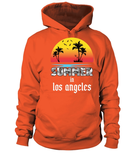 Summer in los angeles beach holiday palm trees Women's Hoodie