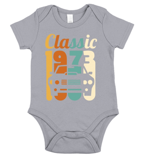 Vintage 1973 Birthday 45th Birthday Gift 45 Years Short Sleeve Baby One-Piece