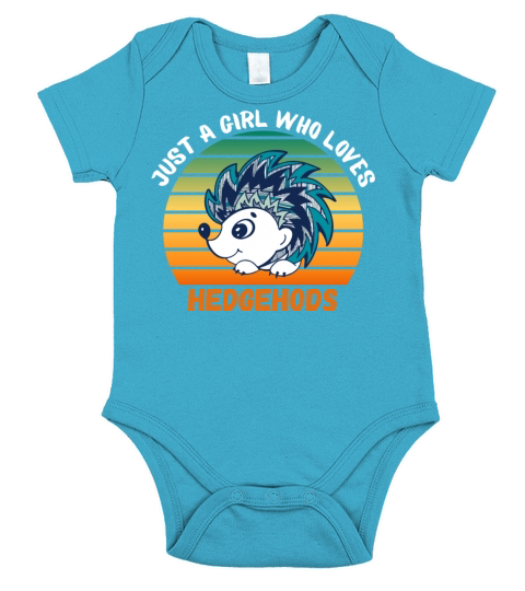 Just A Girl Who Loves Hedgehogs Funny Hedgehog Short Sleeve Baby One-Piece
