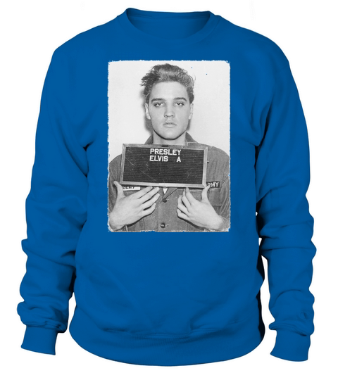 Elvis Presley Army Mug Shot Sweatshirt Unisex