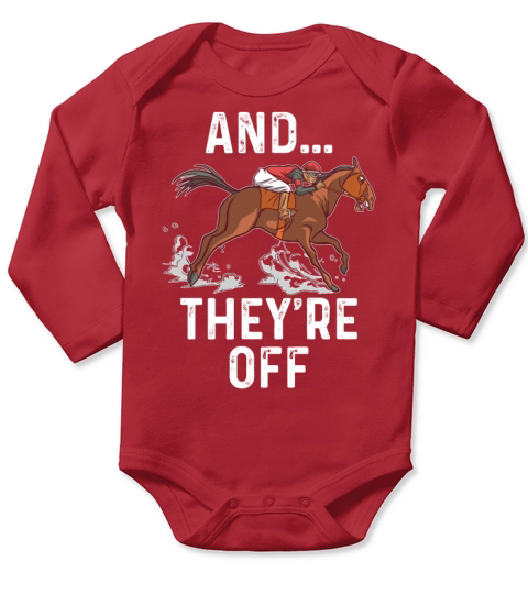 Horse Racing Drinking Derby Barrel Racing Long Sleeve Baby One-Piece