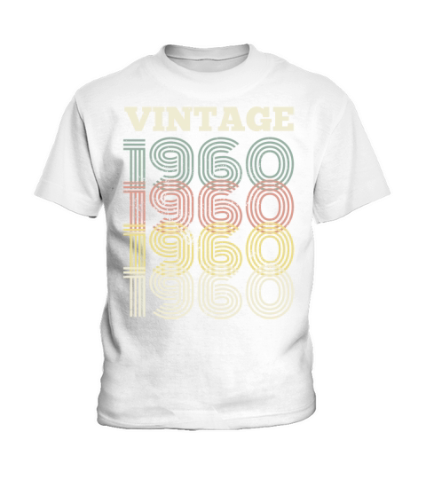 Vintage 1960 62th Birthday 62 Years Gift Bday Kids T-Shirt