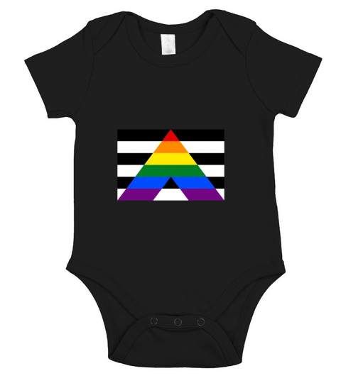 Pride Flag Straight Ally Pride Flag Short Sleeve Baby One-Piece