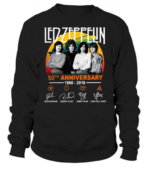 50th Anniversary Led Zeppelin 1968-2018 Signatures shirt Sweatshirt Unisex