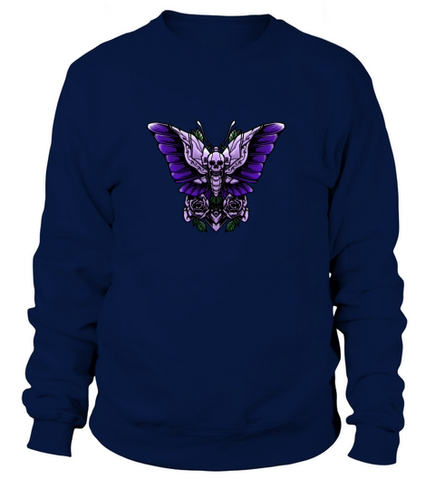 Purple Skull Butterfly Women's Sweatshirt