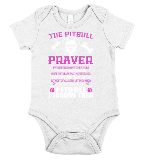 PITBULL PRAYER Short Sleeve Baby One-Piece