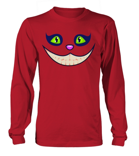 Creepy Grinning Cheshire Cat Halloween Women's Long Sleeve