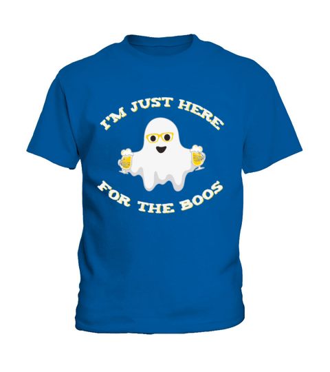 Funny Halloween Ghost with Beer Kids T-Shirt