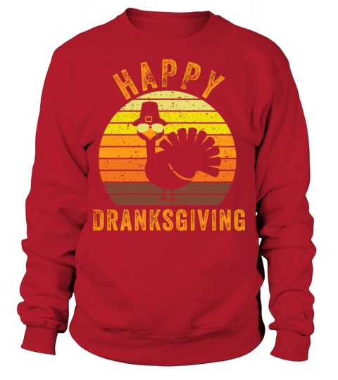 Vintage Happy Dranksgiving Drinksgiving Turkey Tha Men's Sweatshirt