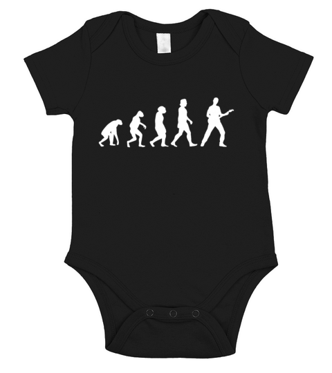 Bass Player Evolution Guitar Short Sleeve Baby One-Piece