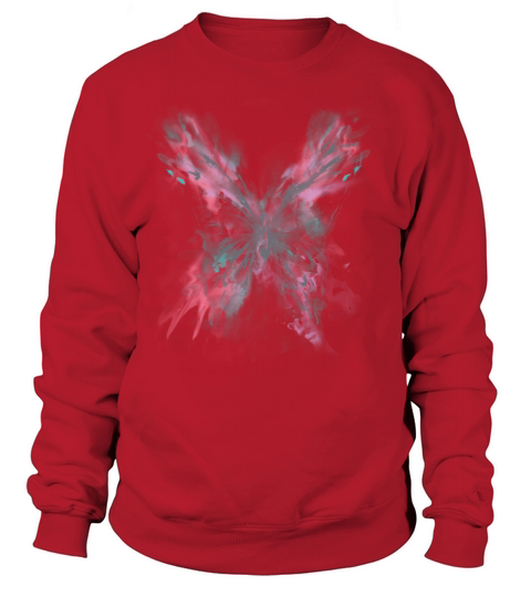 Artistic Butterfly Fan Pastel Watercolor Pink Women's Sweatshirt