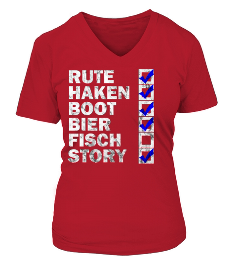 FISHING CHECKLIST Women's V-Neck T-shirt