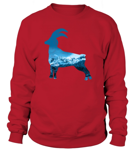 Double Exposure Steinbock Alps Mountains Gift Idea Women's Sweatshirt