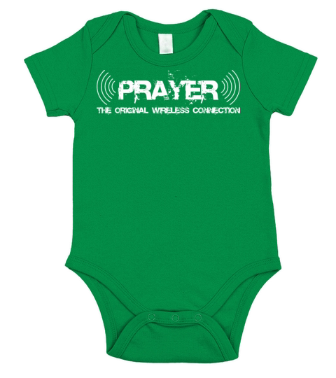 Prayer The Original Wireless Connection Faith God Short Sleeve Baby One-Piece