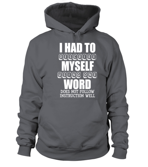 Instructions ADHD Distracted Focus Nerd Gift Women's Hoodie