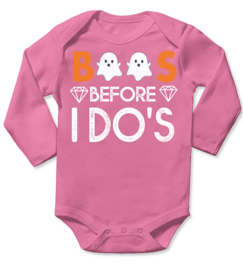 Boos Before I Dos Boochelorette Halloween Long Sleeve Baby One-Piece