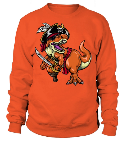 Pirate Dino Dinosaur Pirate Halloween Women's Sweatshirt