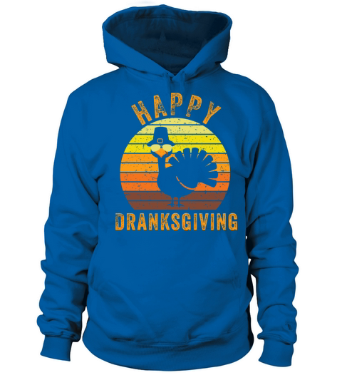 Vintage Happy Dranksgiving Drinksgiving Turkey Tha Men's Hoodie