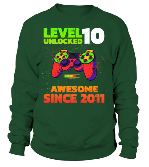 Level 10 Unlocked Awesome Since 2011 Birthday Women's Sweatshirt