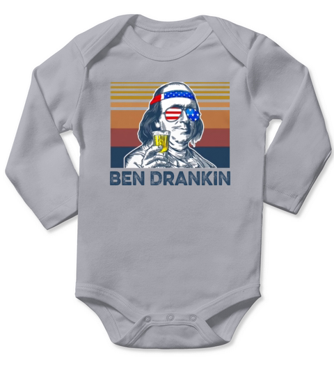 Ben Drankin American flag vintage shirt Long Sleeve Baby One-Piece