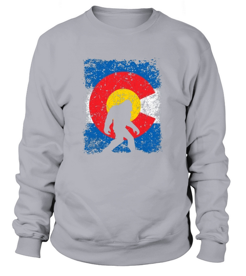 Bigfoot Flag Colorado Sasquatch Hunter Sweatshirt Unisex