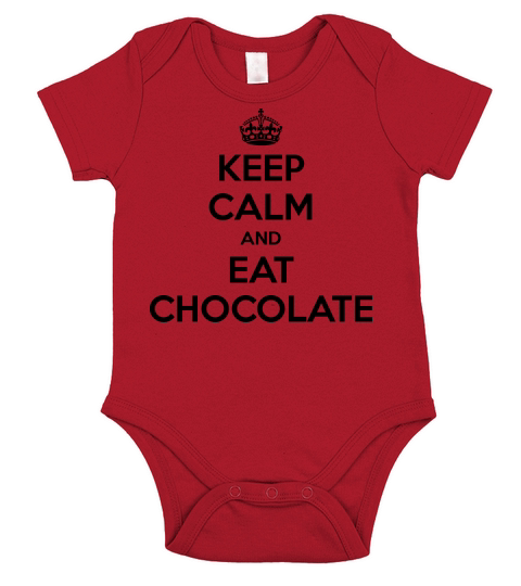 Keep Calm and Eat Chocolate Short Sleeve Baby One-Piece