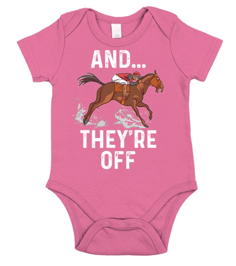 Horse Racing Drinking Derby Barrel Racing Short Sleeve Baby One-Piece