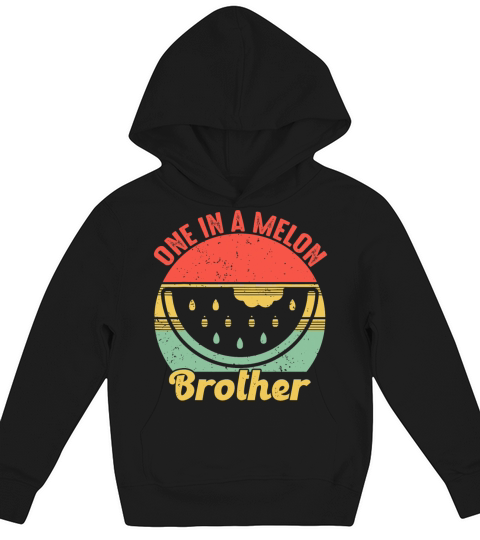 Family summer Watermelon Vintage One In A Melon Kids Hoodie