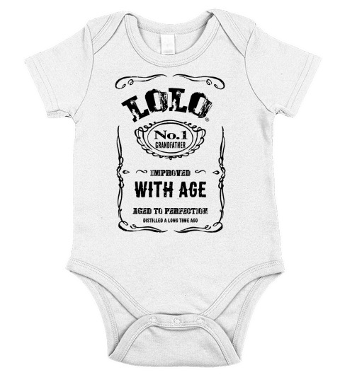 Vintage Lolo With Age Filipino Grandfather Short Sleeve Baby One-Piece