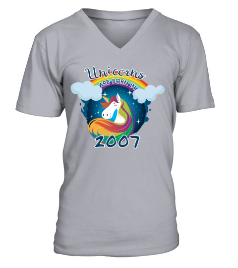 Unicorns are born in 2007 Men's V-Neck T-shirt