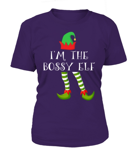 Im The Bossy Elf Matching Family Group Christmas Women's T-Shirt