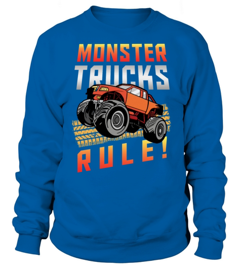 Retro Vintage Monster Trucks Rule Men's Sweatshirt